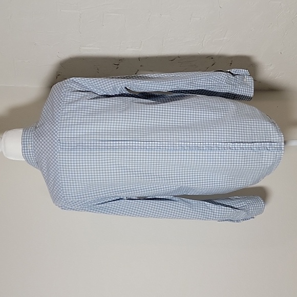 Ben Sherman Shirt Long Sleeve Button Down Gingham Checkered Plaid Blue White L - Picture 7 of 14